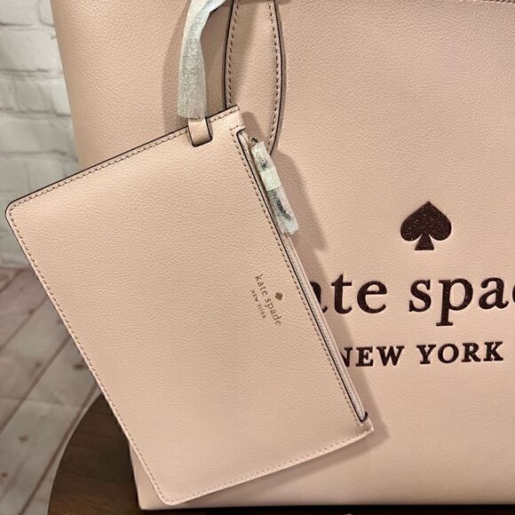 KATE SPADE glitter on tote smoke rose! NWT Perfect Gift! - Picture 3 of 9